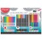 Набор для творчества MAPED Colouring Set, 10 фломастеров, 10 капиллярных ручек, 12 двусторонних цветных карандашей, точилка, 897417