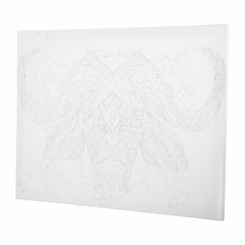 Картина по номерам 40х50 см, ОСТРОВ СОКРОВИЩ Этнический бык, на подрамнике, акрил, кисти, 663353