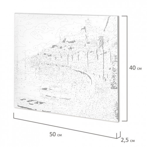 Картина по номерам 40х50 см, ОСТРОВ СОКРОВИЩ Набережная, на подрамнике, акриловые краски, 3 кисти, 662463