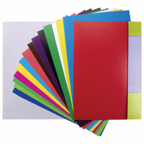 Набор цветного картона и бумаги А4 мелованные (глянцевые), 8 + 8 цветов, в папке, ЮНЛАНДИЯ, 200х290 мм, ПЛАНЕТЫ, 129570