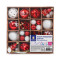 Шары елочные НАБОР 42 предмета Red and White Shine, пластик, красный/белый, ЗОЛОТАЯ СКАЗКА, 592589