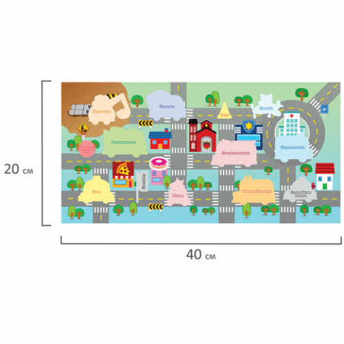 Наклейки обучающие тематические из EVA Транспорт, 20х40 см, многоразовые, ЮНЛАНДИЯ, 663773