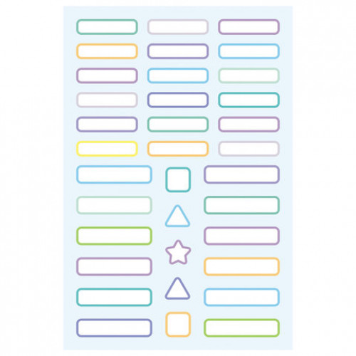 Наклейки бумажные Подпишу всё для мальчиков, НАБОР 4 листа А5, 113 наклеек, HATBER,