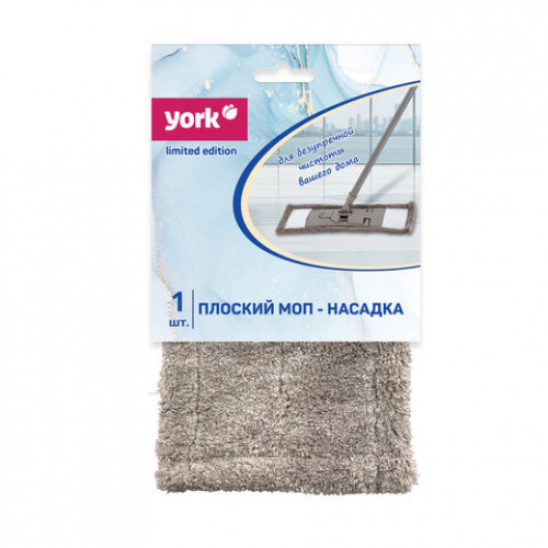 Насадка МОП плоская 38,8х9см из микрофибры, Классик Limited Edition, YORK, 082270