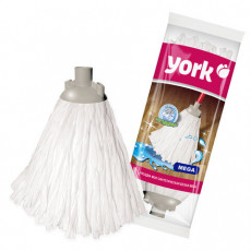 Насадка МОП для швабры ленточная Мега, крепление еврорезьба, вискоза, ворс 26см, 145г, YORK, 078010