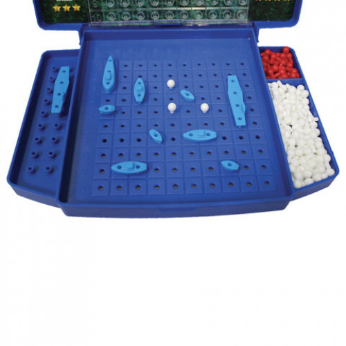 Игра настольная Морской бой, игровое поле, фишки, фигурки кораблей, 10 КОРОЛЕВСТВО, 00992
