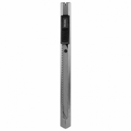 Нож канцелярский 9 мм BRAUBERG Extra 30, металлический, лезвие 30°, автофиксатор, подвес, 237084