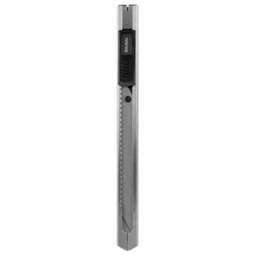 Нож канцелярский 9 мм BRAUBERG Extra 30, металлический, лезвие 30°, автофиксатор, подвес, 237084