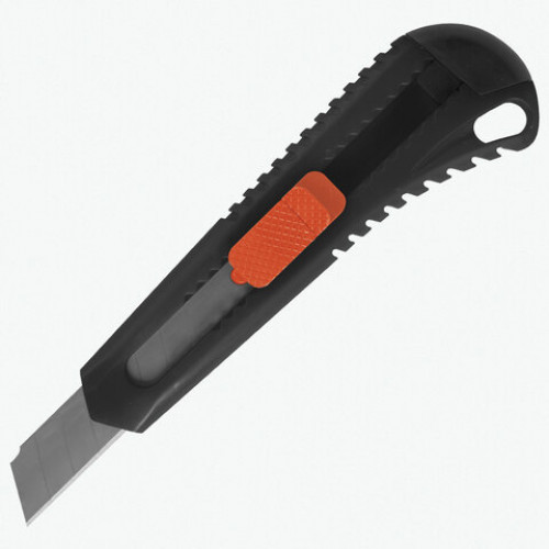 Нож канцелярский 18 мм BRAUBERG Classic, фиксатор, корпус ассорти, упаковка с европодвесом, 230917