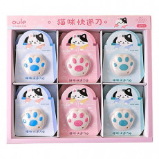 Нож канцелярский мини Лапка, размер 4,5см*4,5см, корпус ассорти, СNT, 77653