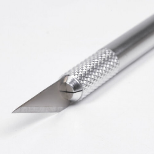 Нож макетный (скальпель) BRAUBERG Special, 6 лезвий в комплекте, металлический корпус, блистер, 235405