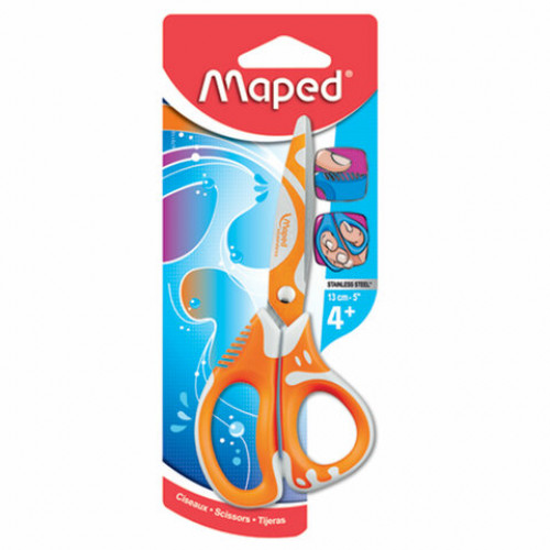 Ножницы MAPED (Франция) Zenoa Fit, 130 мм, прорезинные ручки, с цветной печатью, ассорти, 670110