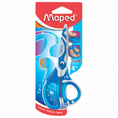 Ножницы MAPED (Франция) Zenoa Fit, 130 мм, прорезинные ручки, с цветной печатью, ассорти, 670110