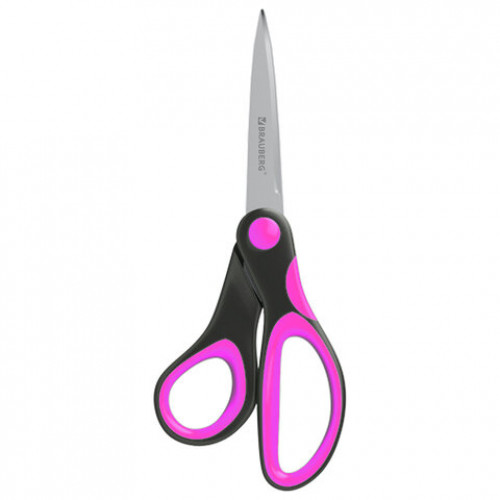 Ножницы BRAUBERG ULTRA COLOR, 180 мм, эргономичные прорезиненные ручки, ассорти, 274313