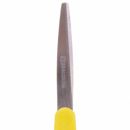 Ножницы BRAUBERG Original, 185 мм, оранжево-желтые, ребристые резиновые вставки, 236451