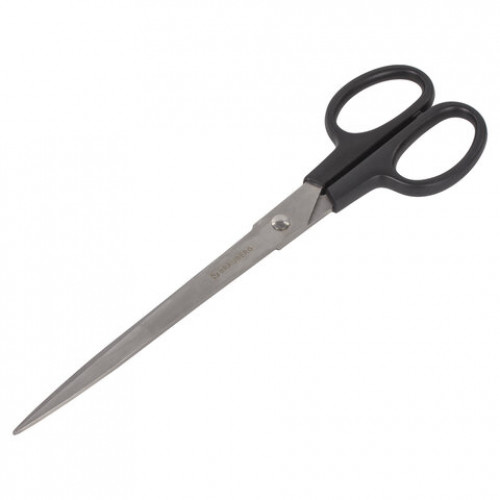 Ножницы BRAUBERG Standard 230 мм, черные, классической формы, 2-х сторонняя заточка, 237098