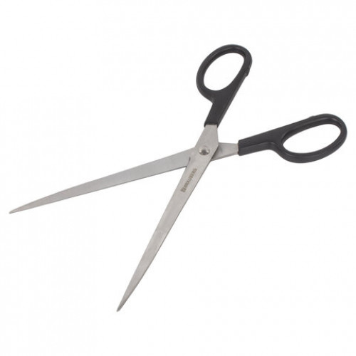 Ножницы BRAUBERG Standard 230 мм, черные, классической формы, 2-х сторонняя заточка, 237098