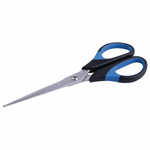 Ножницы BRAUBERG Office-Expert 170 мм, сине-черные, резиновые вставки, 3-х сторонняя заточка, 231561