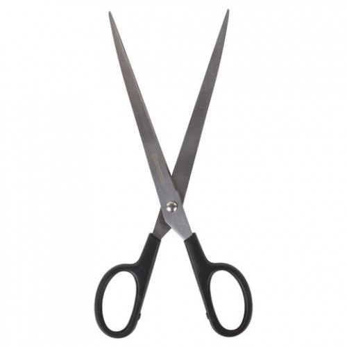 Ножницы BRAUBERG Standard 230 мм, черные, классической формы, 2-х сторонняя заточка, 237098