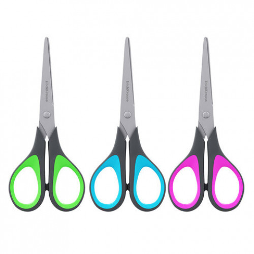 Ножницы ERICH KRAUSE EasyCut+, 17 см, ассорти, блистер, 35099