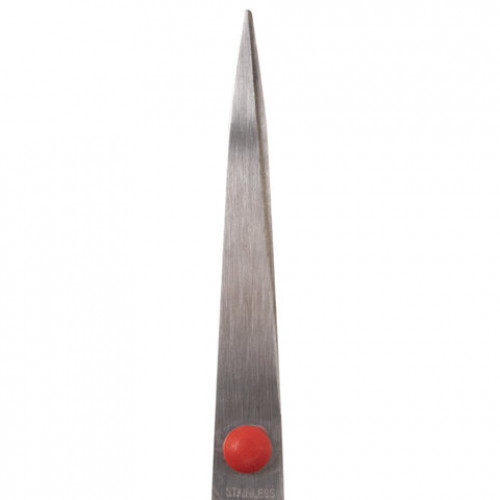 Ножницы STAFF EVERYDAY, 170 мм, бюджет, резиновые вставки, черно-красные, ПВХ чехол, 237498