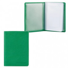 Бумажник водителя FABULA Every day, натуральная кожа, тиснение, 6 пластиковых карманов, зеленый, BV.53.FP