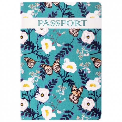 Обложка для паспорта Тропики, ПВХ, фотопечать ассорти, STAFF, 237592