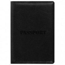 Обложка для паспорта STAFF, полиуретан под кожу, ПАСПОРТ, черная, 237599