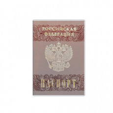 Обложка для паспорта прозрачная с матовым рисунком, ПВХ, ДПС, 2203.180.М