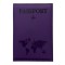 Обложка для паспорта Passport map, экокожа soft-touch, фиолетовая, STAFF, 238762