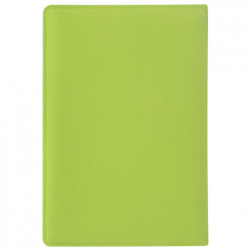 Обложка для паспорта STAFF, мягкий полиуретан, Кошка, салатовая, 237614