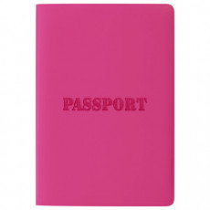Обложка для паспорта STAFF, мягкий полиуретан, ПАСПОРТ, розовая, 237605