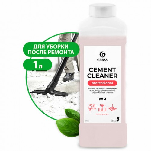 Средство чистящее кислотное для уборки после ремонта 1л GRASS CEMENT CLEANER, концентрат, 217100