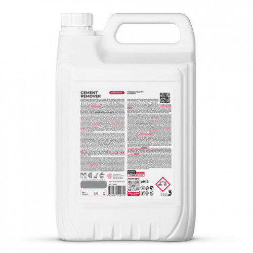 Средство для уборки после строительства 5,8кг GRASS CEMENT REMOVER PROFESSIONAL, кислотное, 125442