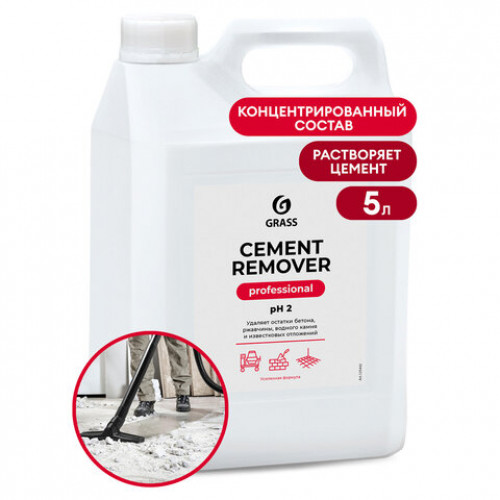 Средство для уборки после строительства 5,8кг GRASS CEMENT REMOVER PROFESSIONAL, кислотное, 125442