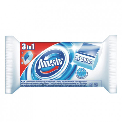 Блок туалетный подвесной твердый 40 г DOMESTOS (Доместос) Атлантик, сменный блок