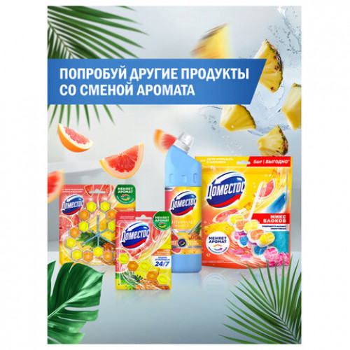 Блок туалетный подвесной твердый 50г ДОМЕСТОС Сила тропиков, ш/к 37033