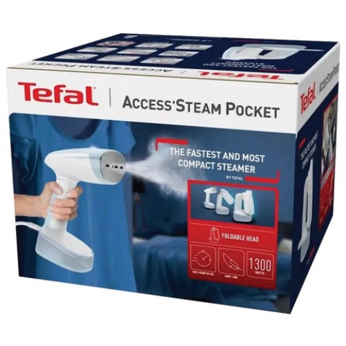 Ручной отпариватель TEFAL DT3041E1, 1300Вт, пар 20г/мин, резервуар 0,12л, 1 режим,бел, 1830008776