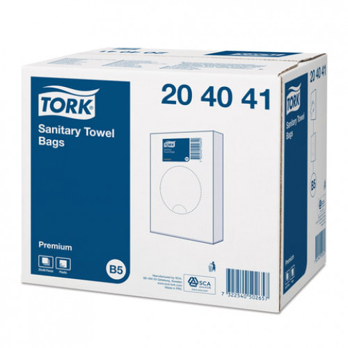 Пакеты гигиенические TORK (Система B5) Premium, КОМПЛЕКТ 25 шт., полиэтиленовые, объем 1,4 л, 204041