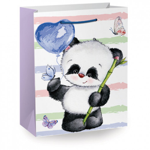 Пакет подарочный (1 штука) 26х13х32 см (L), Lovely Animals, ассорти, глиттер, ЗОЛОТАЯ СКАЗКА, 700816