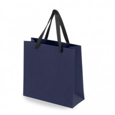 Пакет подарочный КОМПЛЕКТ 3 штуки 20х8х20см Business Kraft, синий, крафт, ЗОЛОТАЯ СКАЗКА, 700864