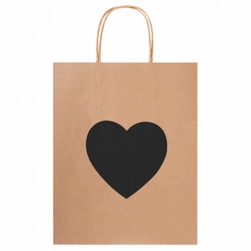 Пакет подарочный КОМПЛЕКТ 7 шт., 26x13x32 см, скретч-слой + стилус, Heart on Kraft, ЗОЛОТАЯ СКАЗКА, 591971