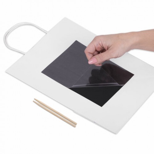 Пакет подарочный КОМПЛЕКТ 7 штук, 26x13x32 см, скретч-слой + стилус, White Kraft, ЗОЛОТАЯ СКАЗКА, 591969