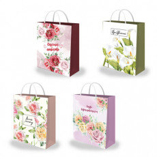 Пакет подарочный (1 штука) 26х13х32 см (L), Woman Collection, ассорти, фольга, ЗОЛОТАЯ СКАЗКА, 700814