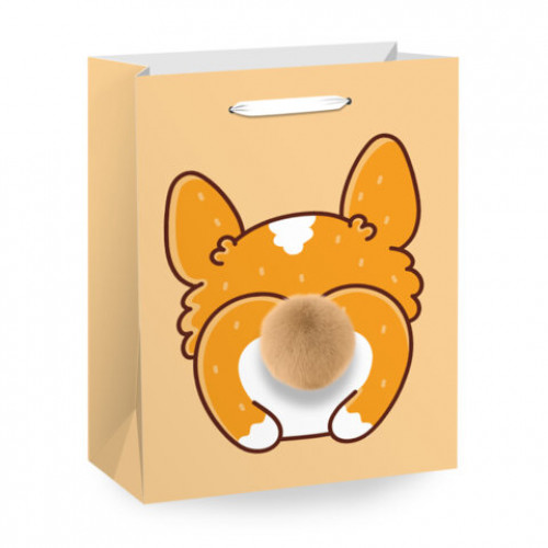 Пакет подарочный (1 штука) 11х6х15см (S) Collection Small, ассорти, глиттер, фольга, пушистый хвостик, ЗОЛОТАЯ СКАЗКА, 700803