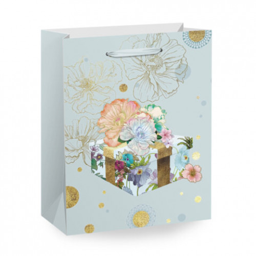 Пакет подарочный (1 штука) 18х10х23см (M) Kraft For Woman, ассорти, глиттер, фольга, ЗОЛОТАЯ СКАЗКА, 700805