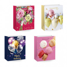 Пакет подарочный (1 штука) 41х19х49см (XXL) Super Jumbo, ассорти, глиттер, фольга, ЗОЛОТАЯ СКАЗКА, 700829