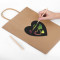 Пакет подарочный КОМПЛЕКТ 7 шт., 26x13x32 см, скретч-слой + стилус, Heart on Kraft, ЗОЛОТАЯ СКАЗКА, 591971