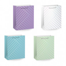 Пакет подарочный (1 штука) 18х10х23 см (M), Leather Bag, ассорти, с тиснением, ЗОЛОТАЯ СКАЗКА, 700811