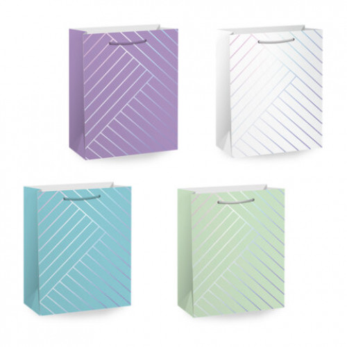 Пакет подарочный (1 штука) 18х10х23 см (M), Leather Bag, ассорти, с тиснением, ЗОЛОТАЯ СКАЗКА, 700811